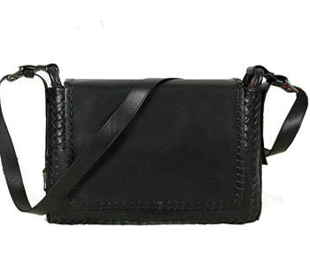 Bottega Veneta flap messenger  bag 30825 black
